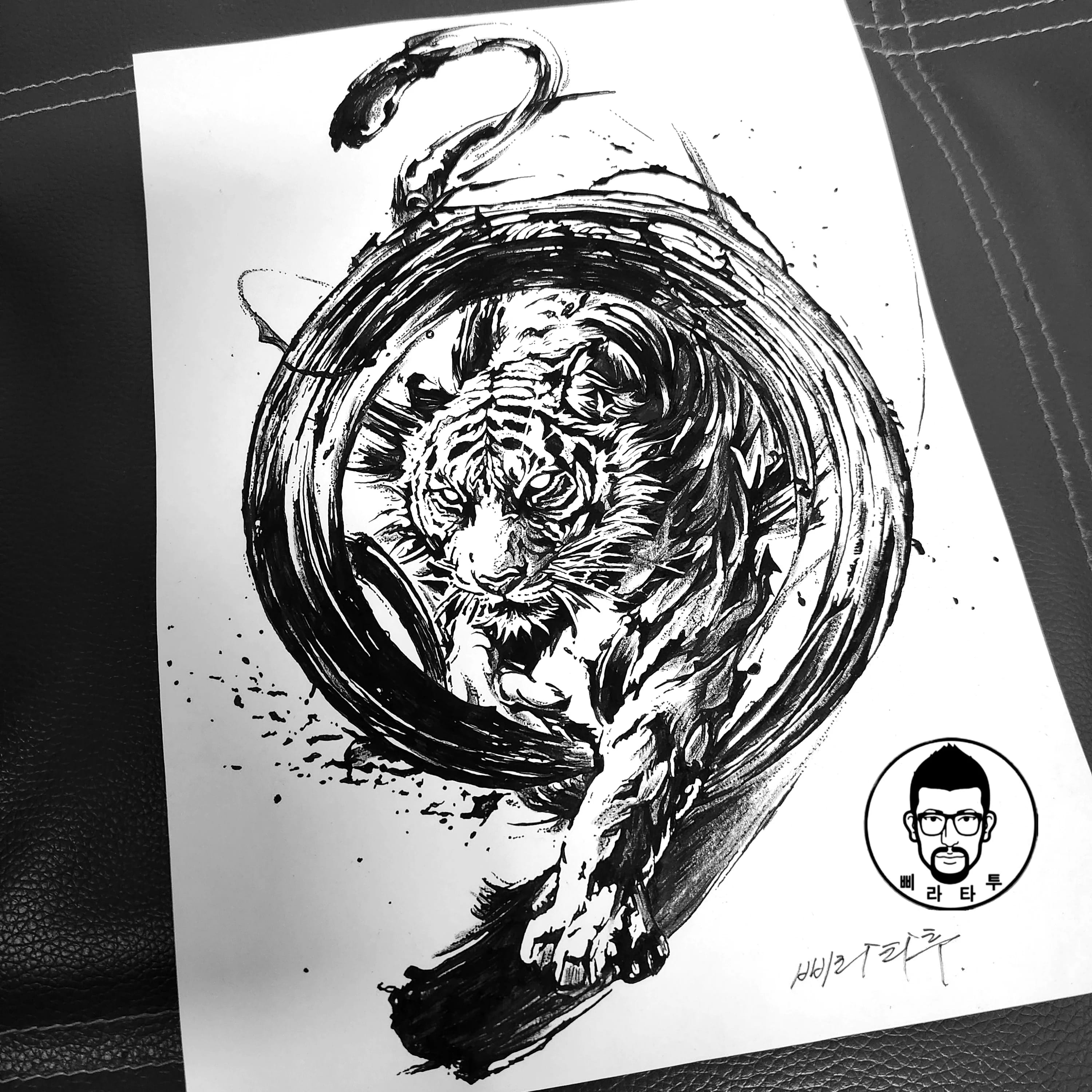 호랑이 타투도안