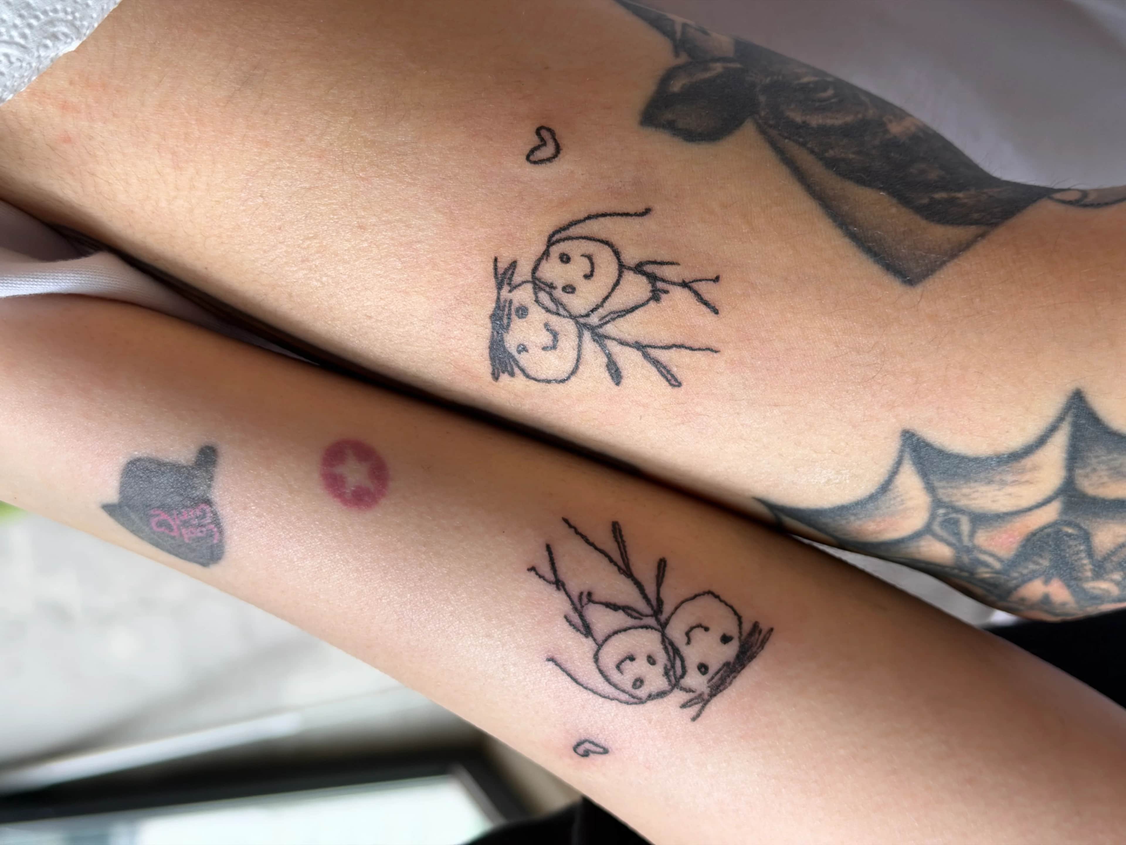 낙서타투,그림타투,커플타투