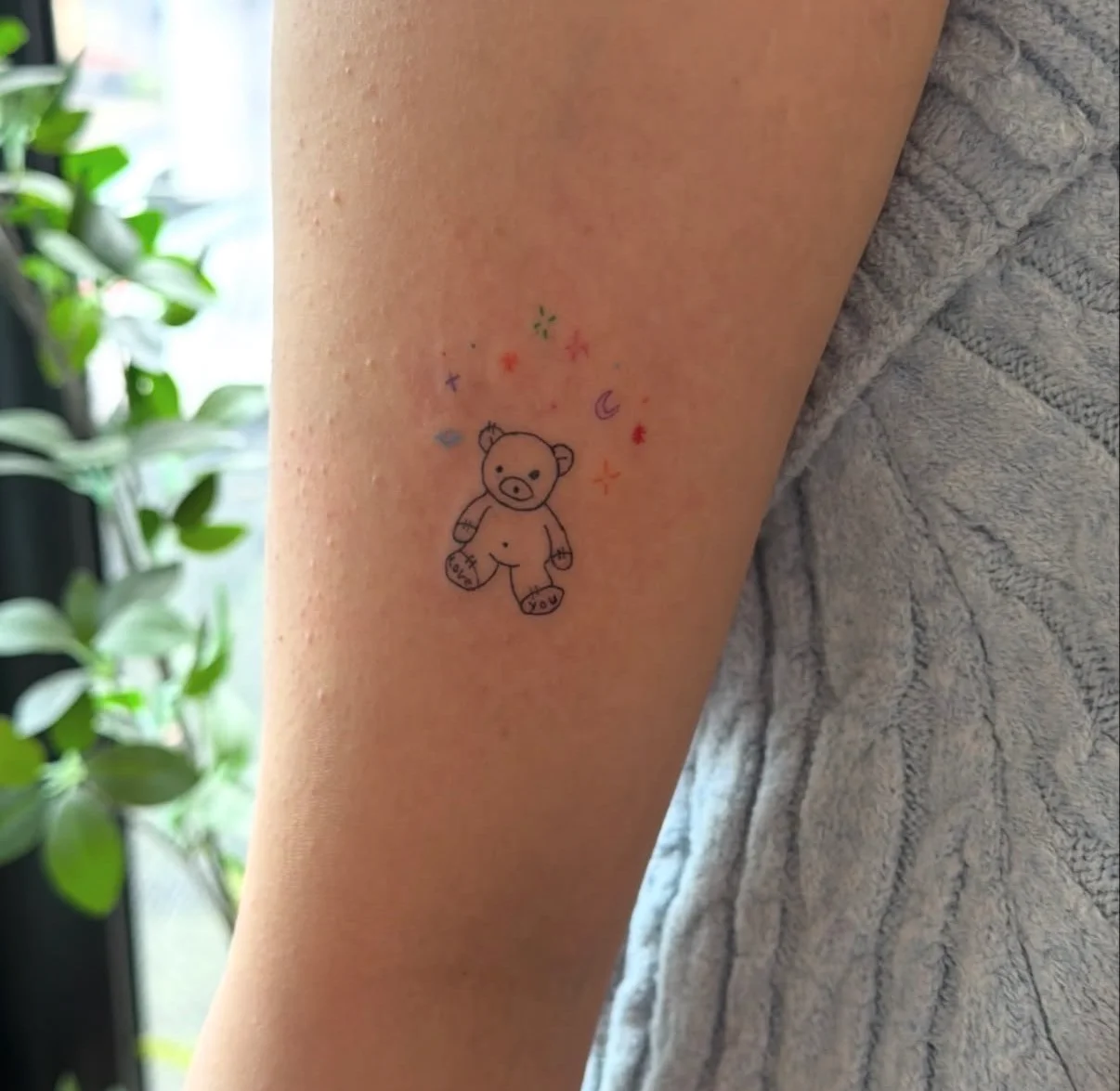 곰돌이 타투,곰인형 타투