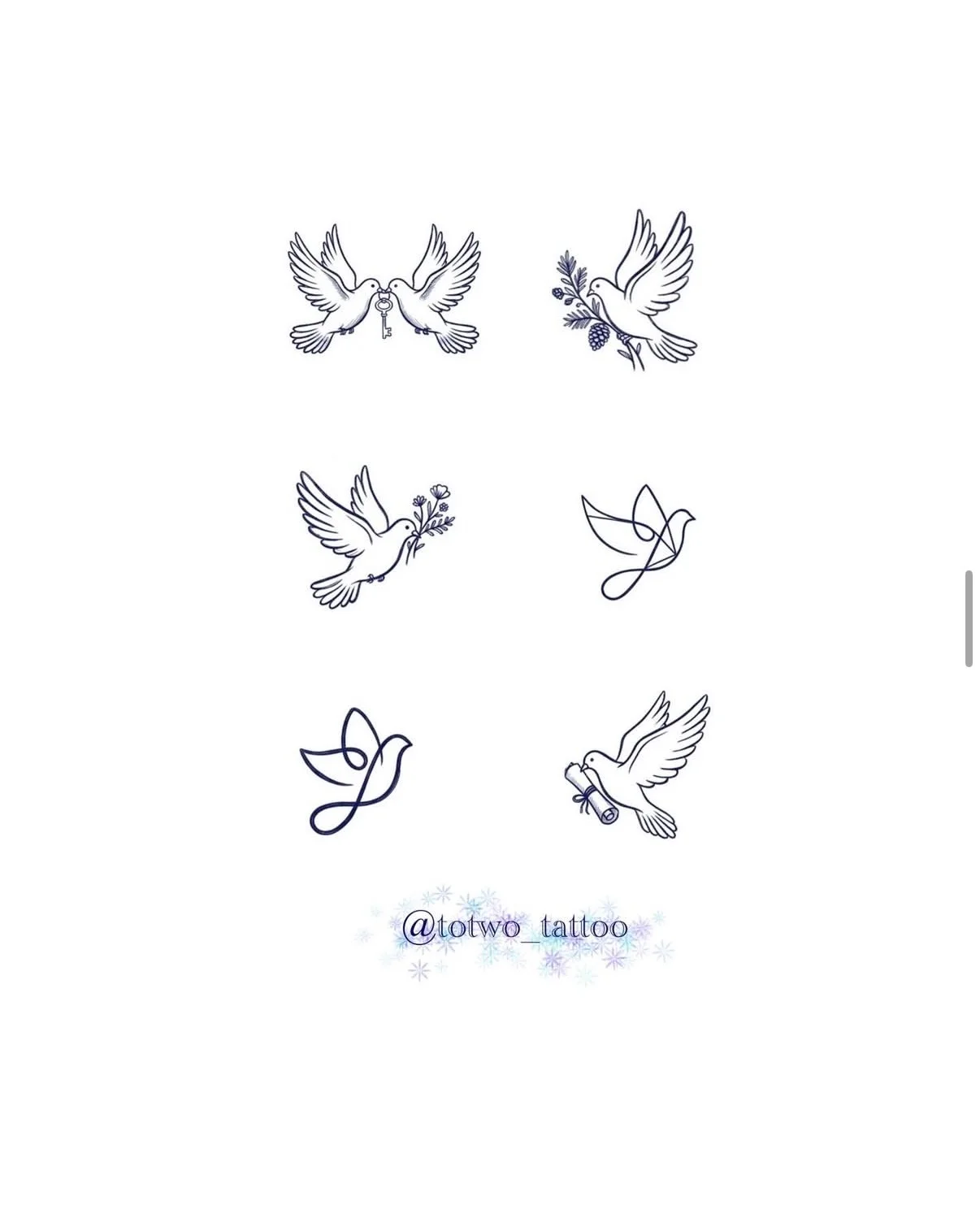 새 타투,비둘기 타투