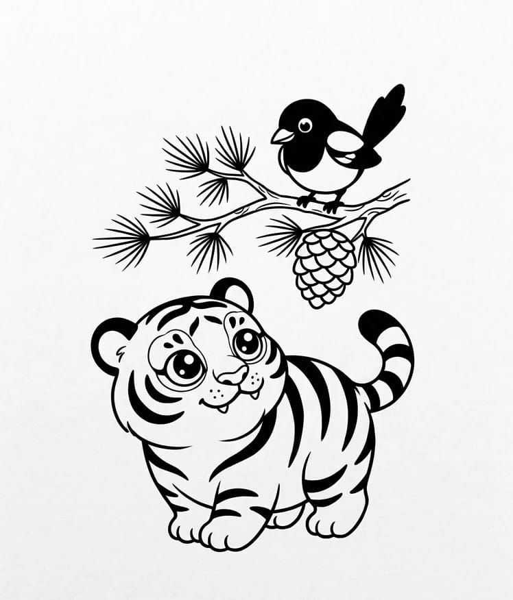 호랑이타투, 작호도타투