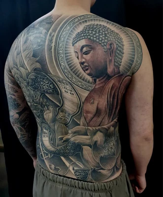 등한판 부처타투