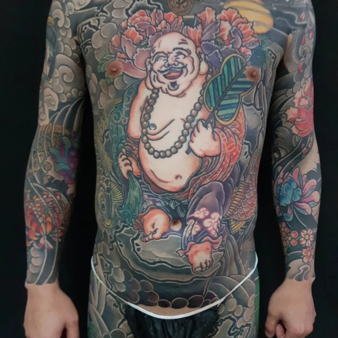 타샵연장,커버업,터치업,대구타투,포대화상,대구이레즈미