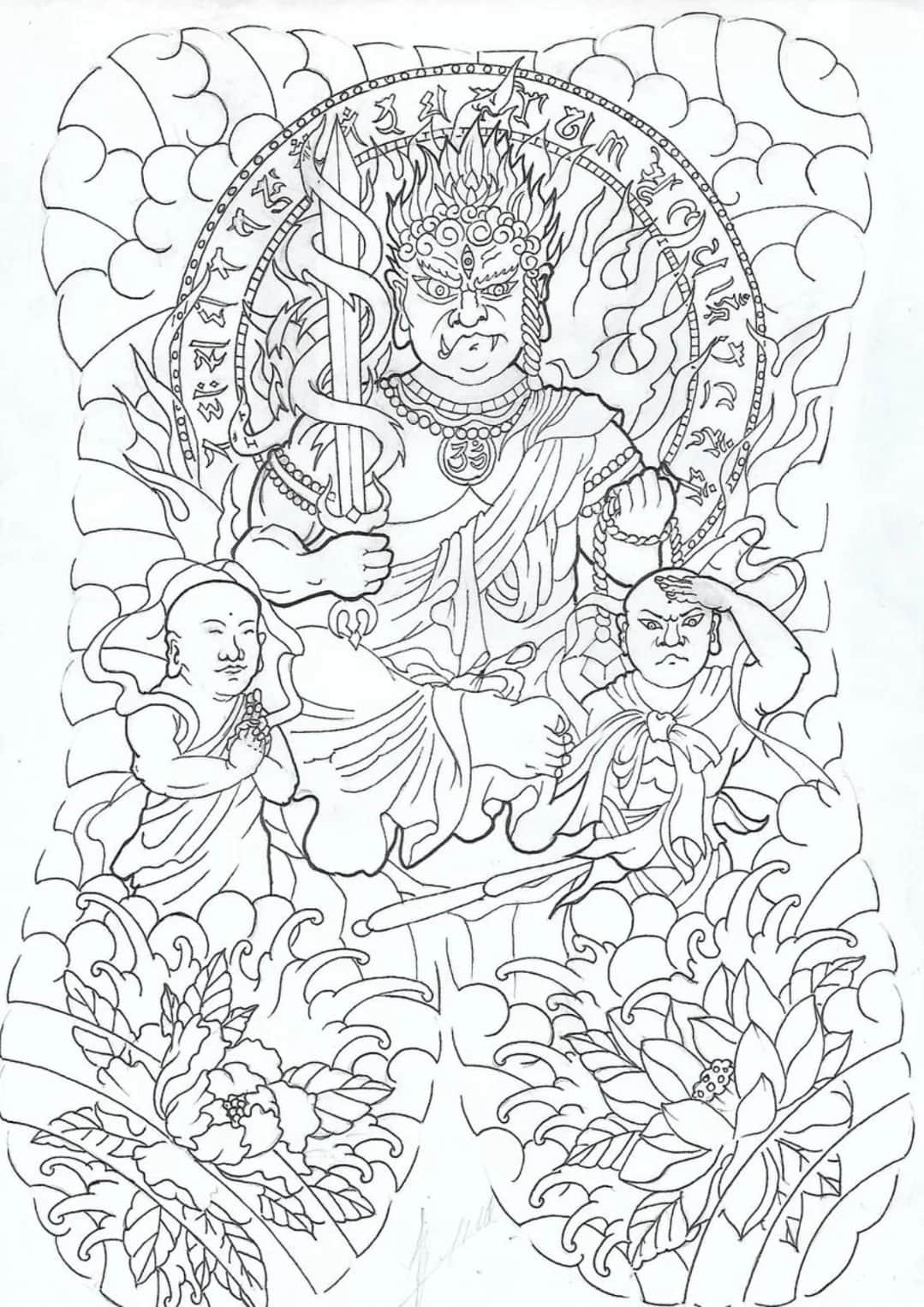 부동명왕 이레즈미,대구이레즈미,대구타투,커버업