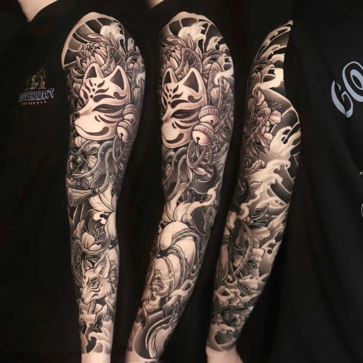 키츠네 여우 긴팔