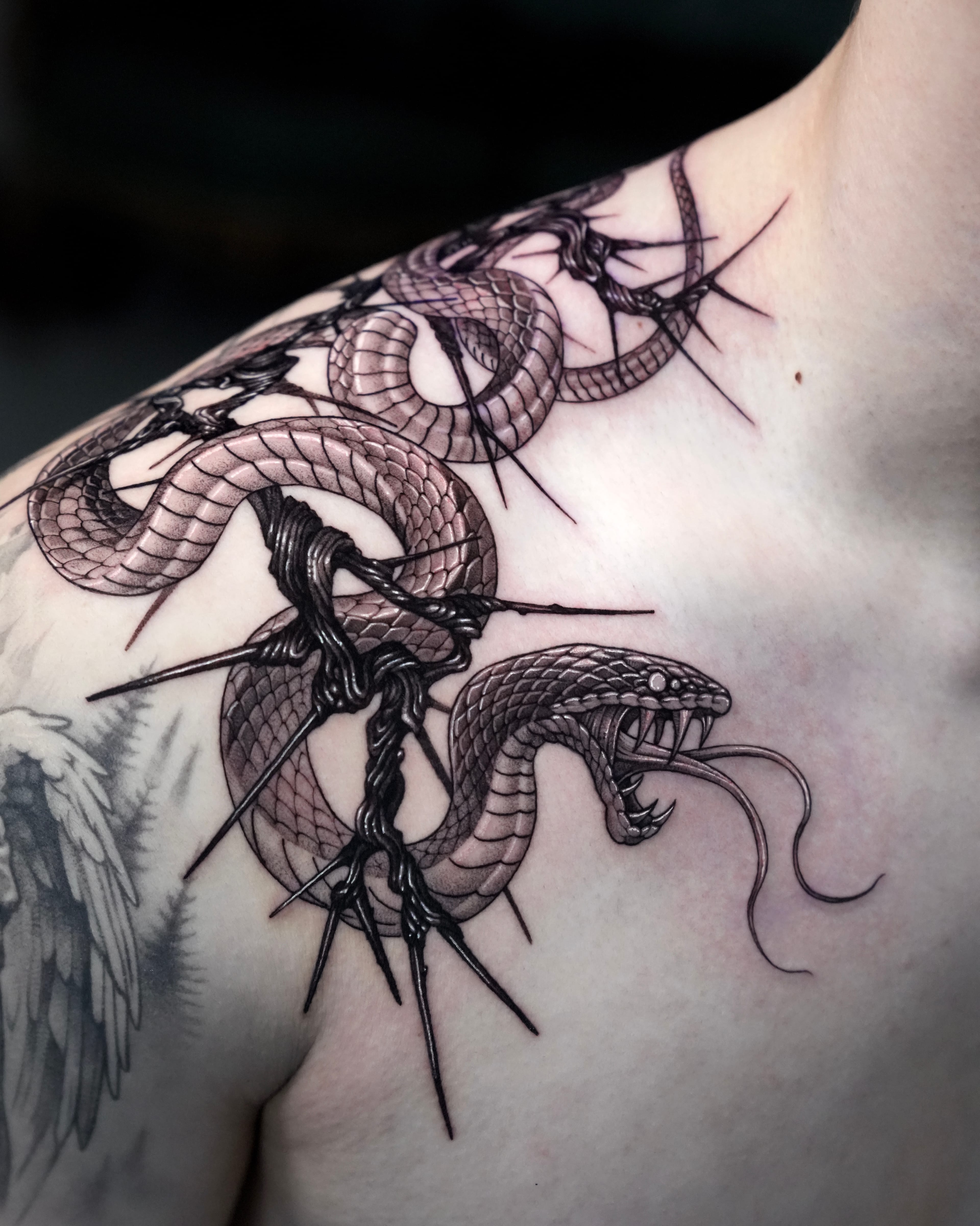 뱀 가시 타투🐍