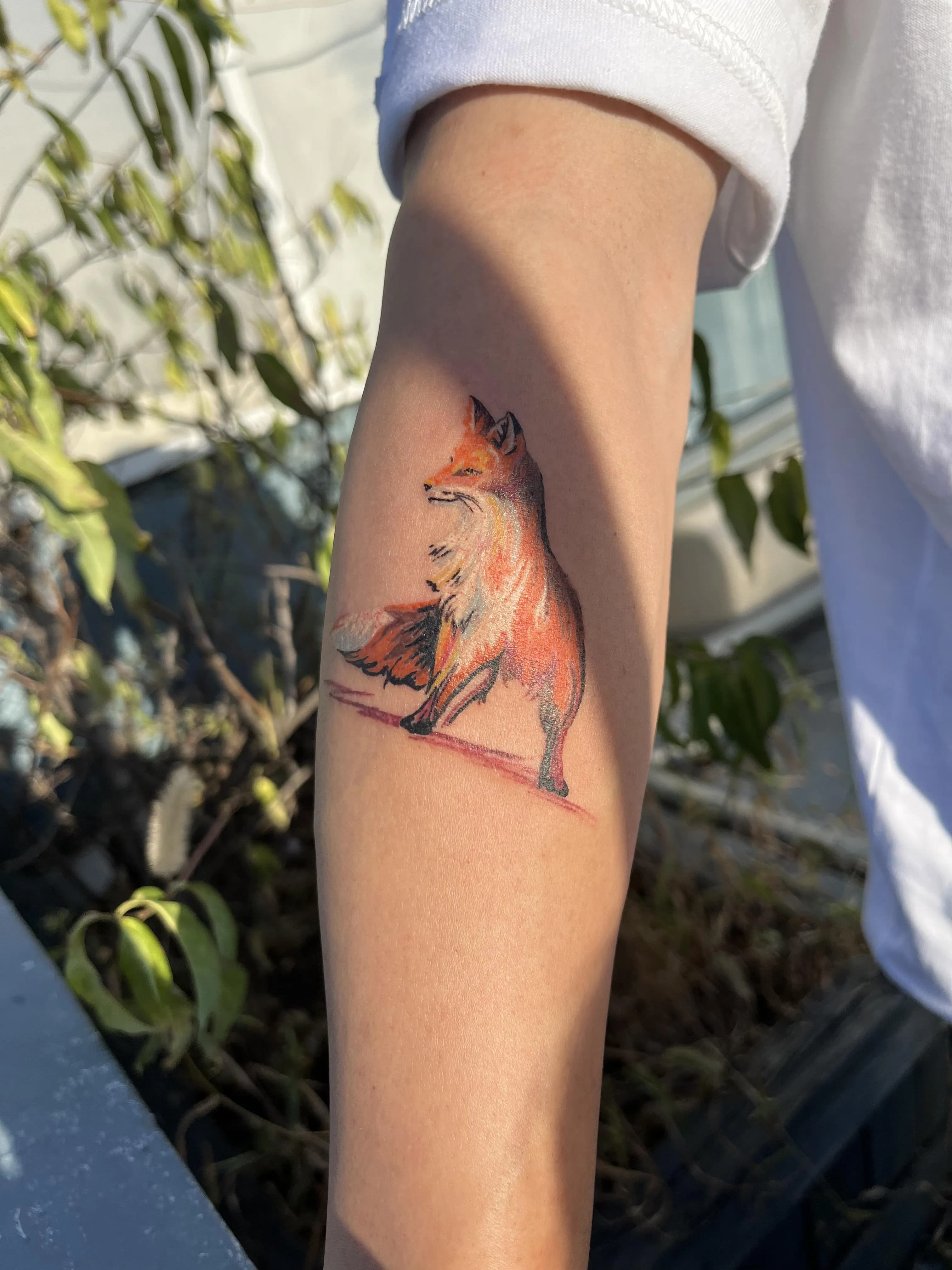 여우 일러스트 타투 - 1