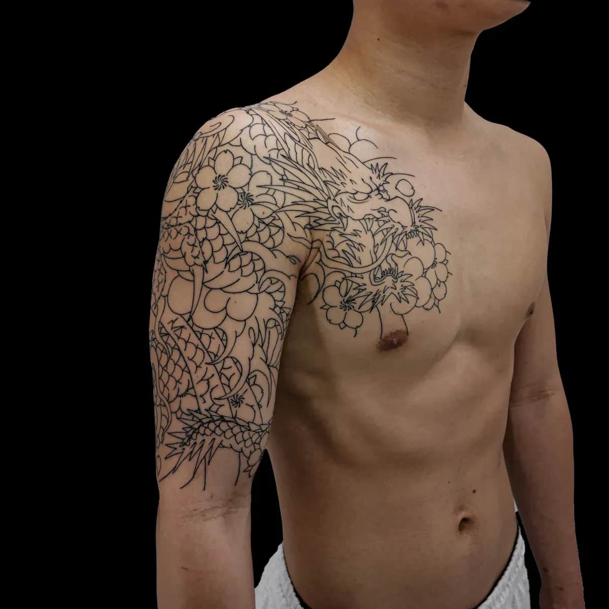 용 사쿠라 가슴반팔 라인