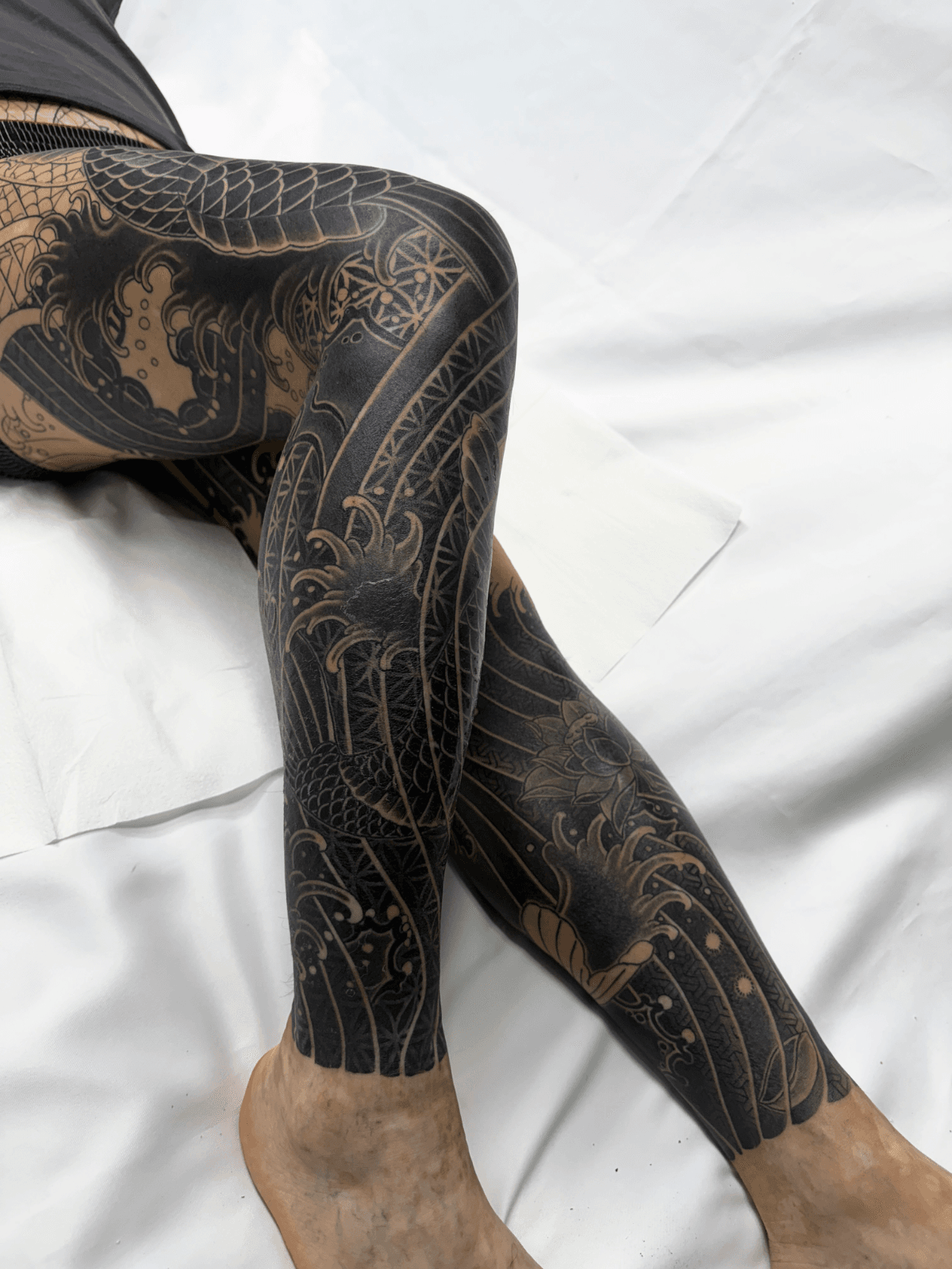 Japanese leg sleeve tattoo 인천타투 부천타투 제로타투