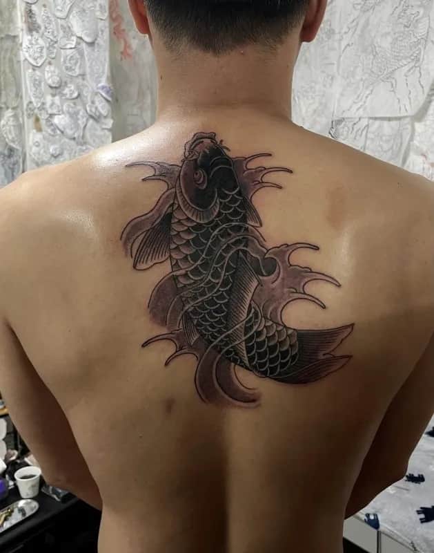 커버업 잉어 타투