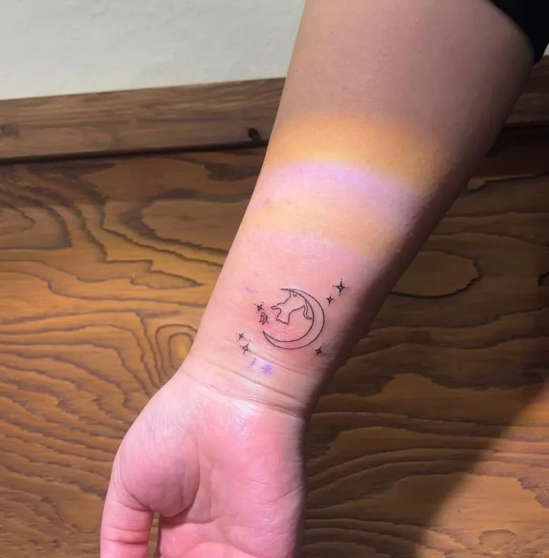 고양이 달 타투,합정역타투 - 1