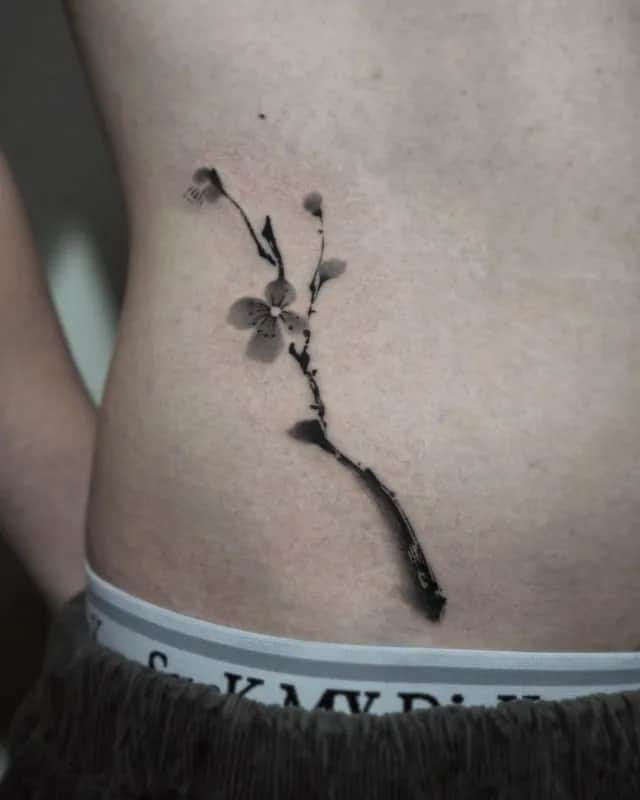 매화 동양화 타투