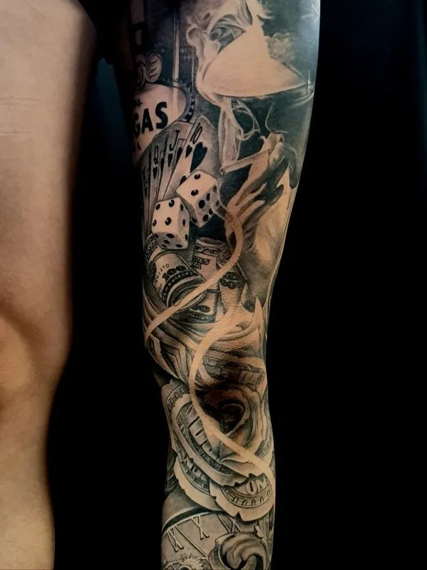 긴바지 블랙엔그레이