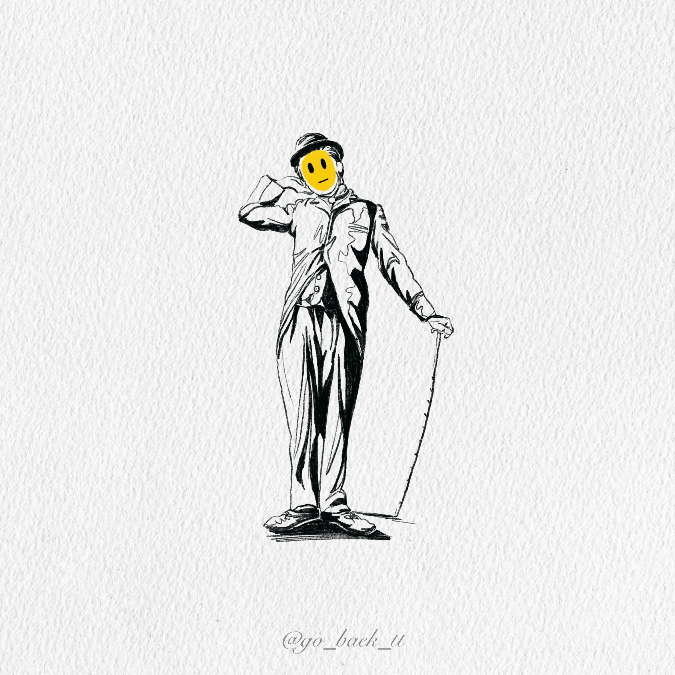 찰리채플린 타투 - 1