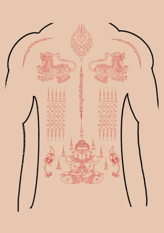 태국 문양 타투