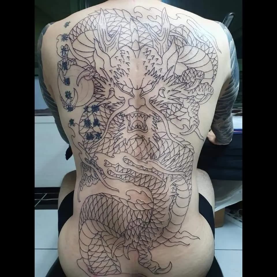 목포타투 TS타투 용타투 라인작업 - 1