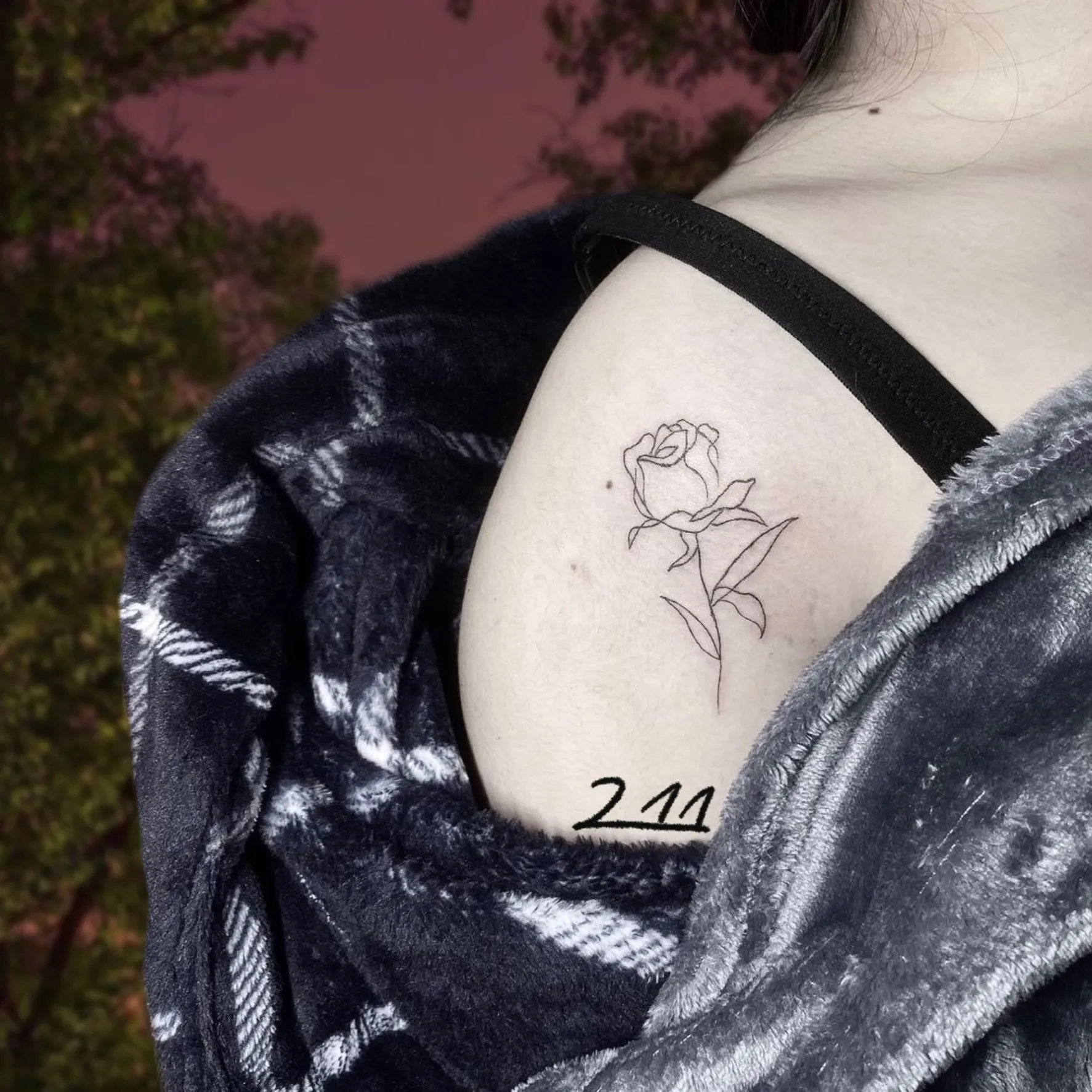 드로잉 꽃 타투 - 1