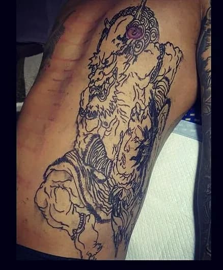 백귀도 타투 라인작업 - 1