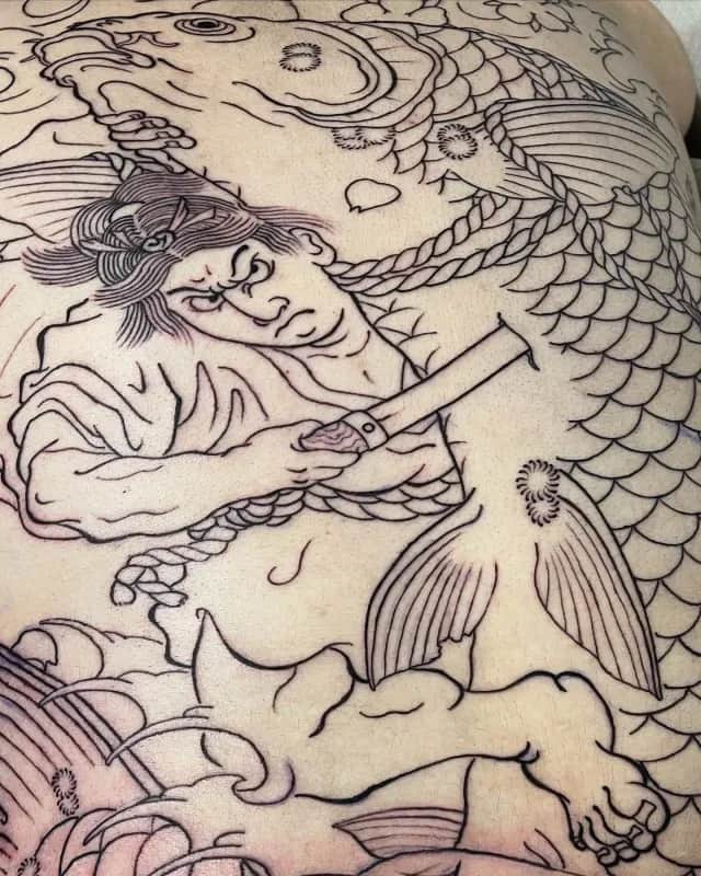 이레즈미) 등판 작업