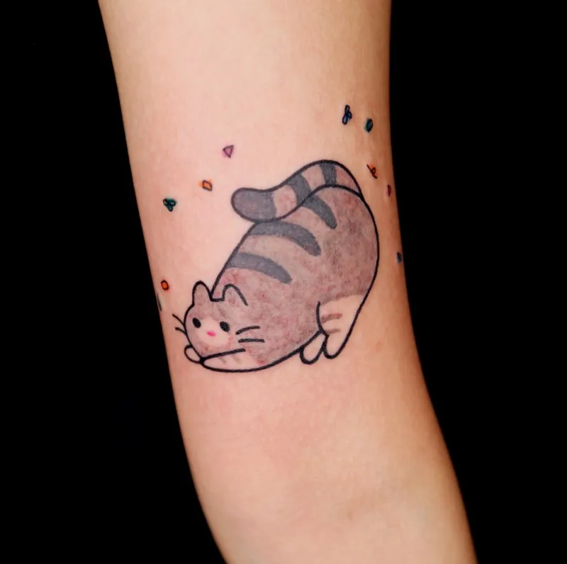 고양이타투 캐릭터타투 서면타투 전포타투 - 1