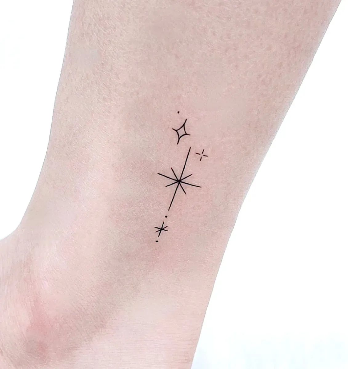 인천타투 주안타투 반짝이타투 발목타투 - 1