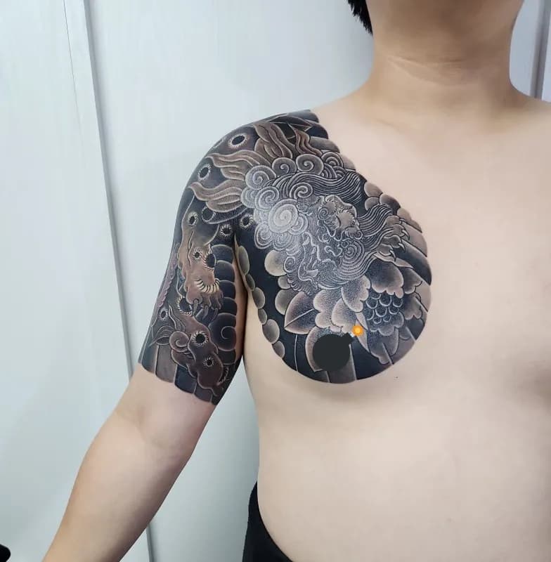 대구가슴반팔이레즈미, 해태타투, 대구이레즈미, 대구타투, 대구커버업타투 잘하는곳, 동성로타투, 교동타투, 반월당타투, 반월당이레즈미, 동성로이레즈미. - 1