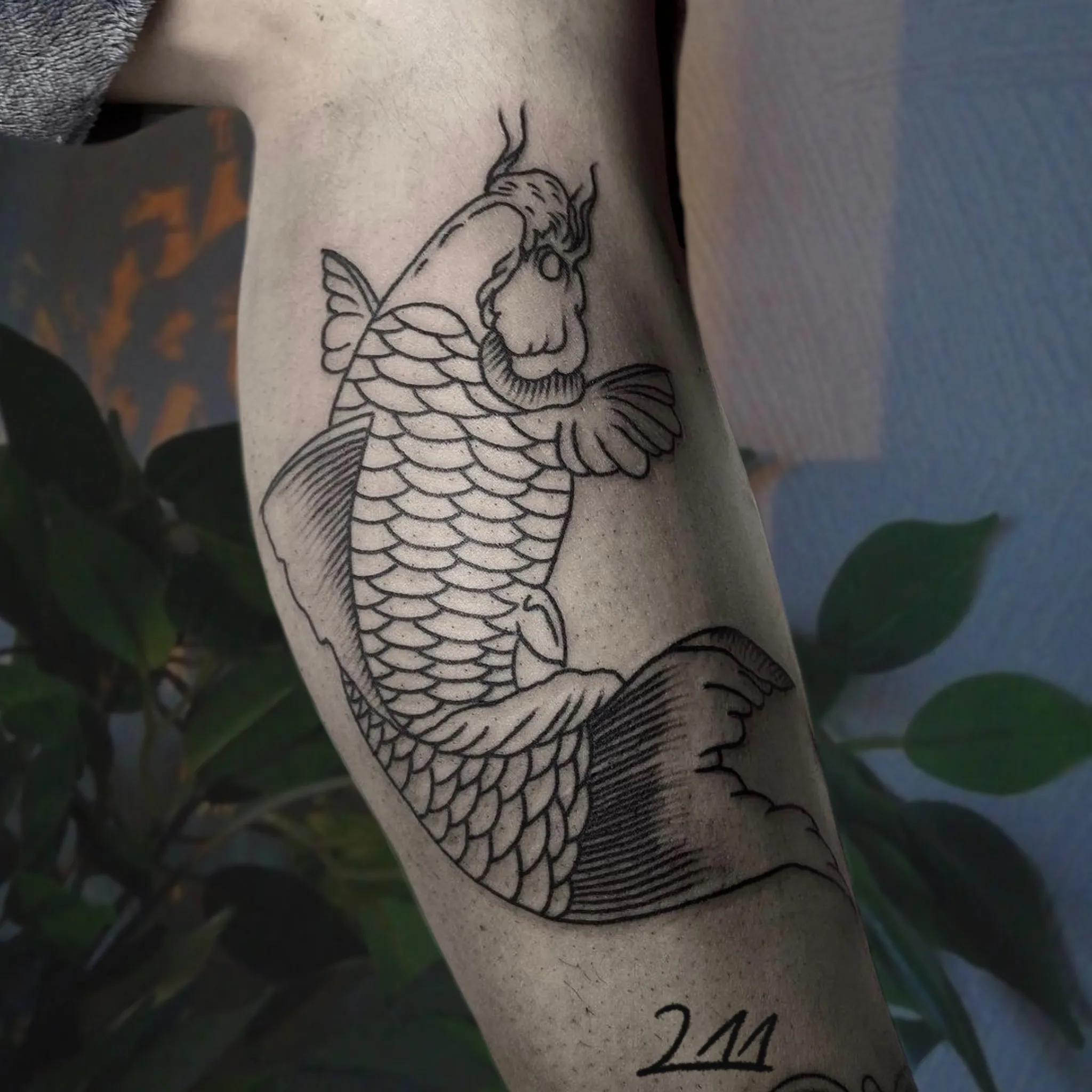 잉어 라인 타투 - 1