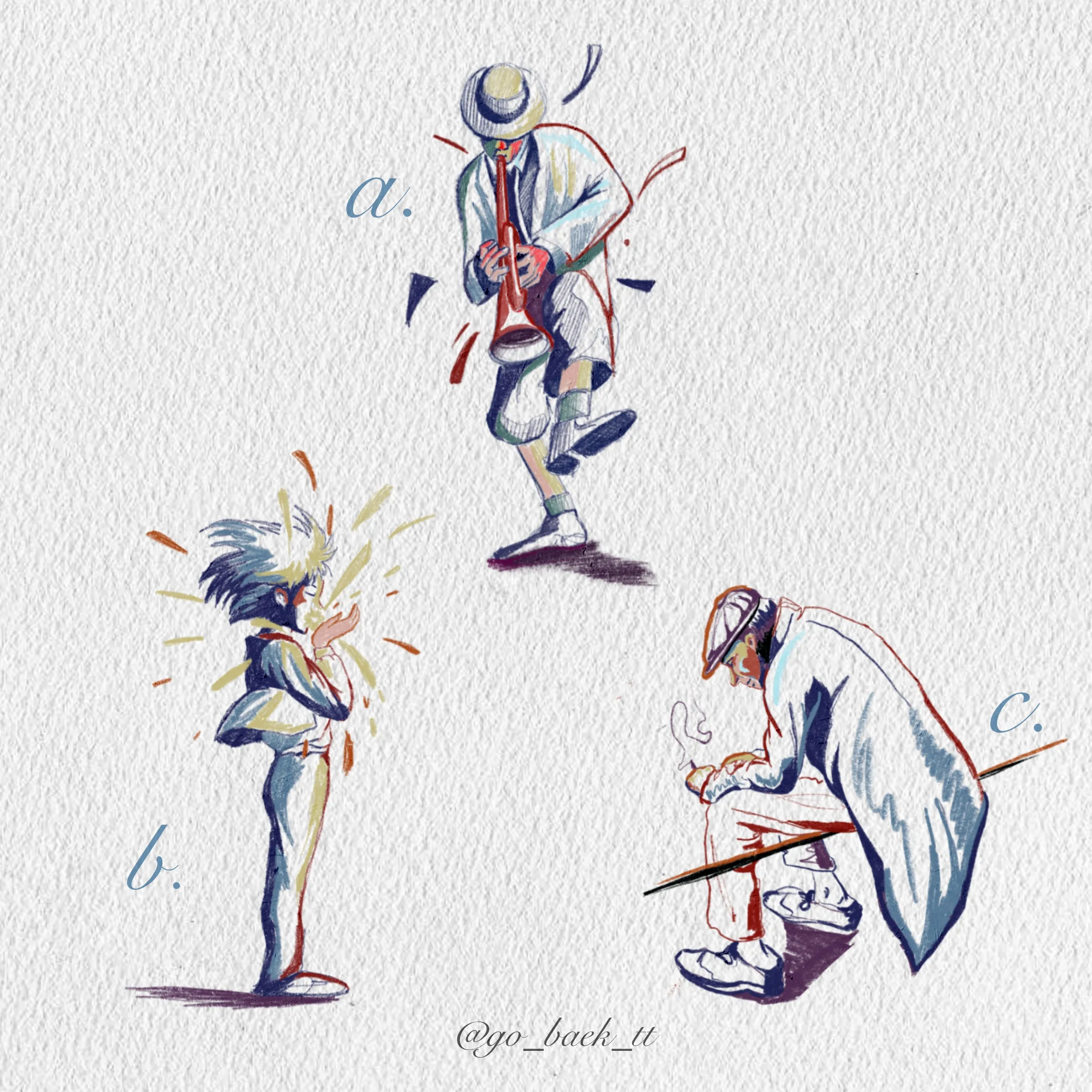 컬러 드로잉 타투 - 1