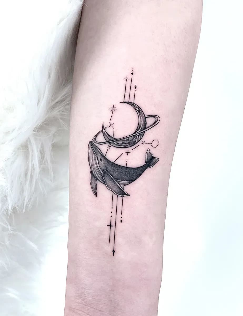 인천타투 주안타투 고래타투 별자리타투 달타투 물고기자리타투 - 1