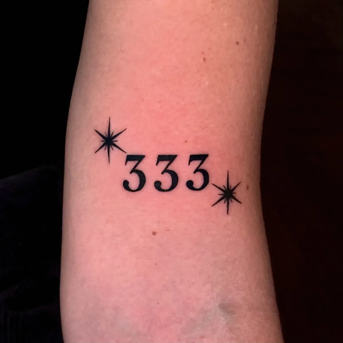 숫자 별 레터링 타투 - 1