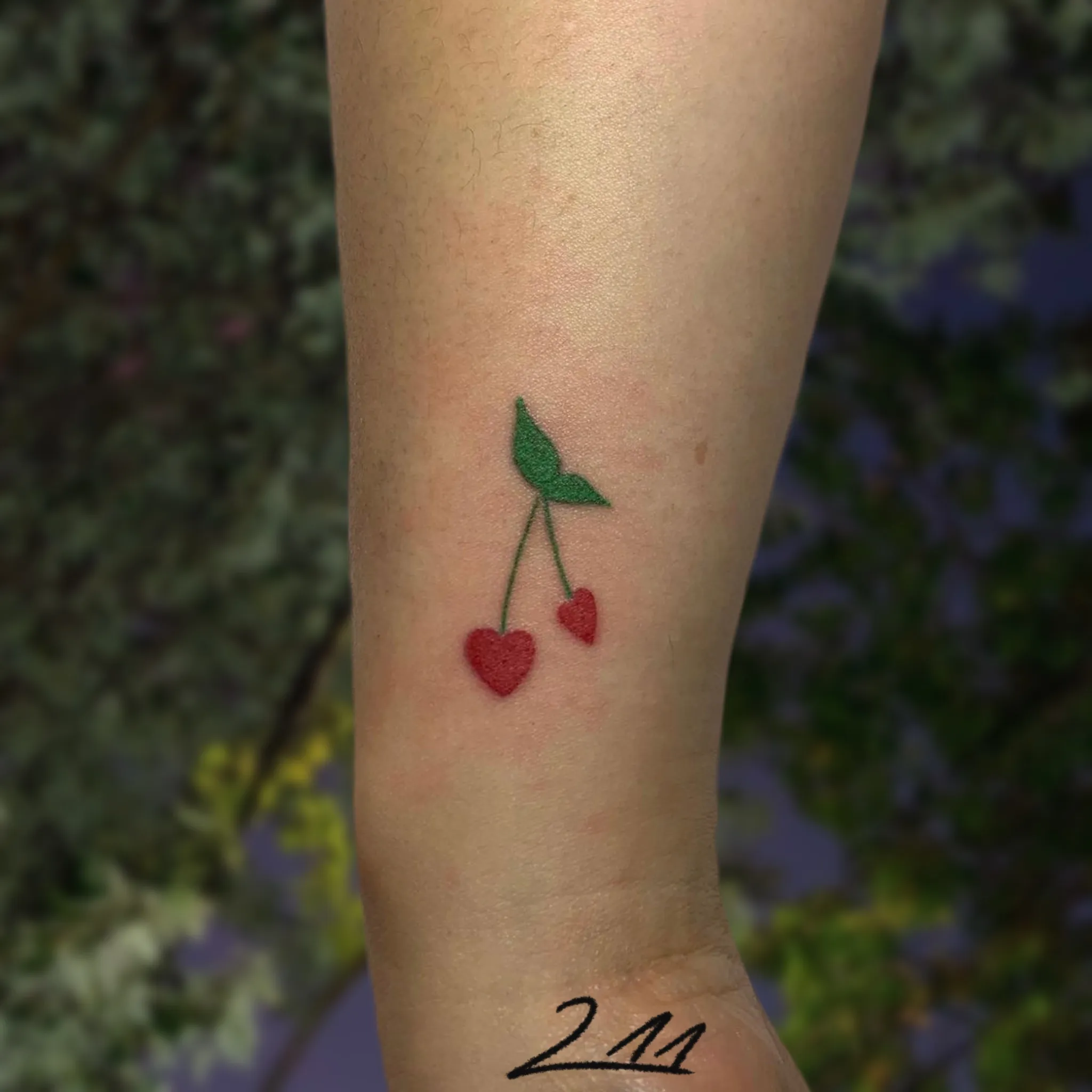 미니 앵두 하트 타투 - 1