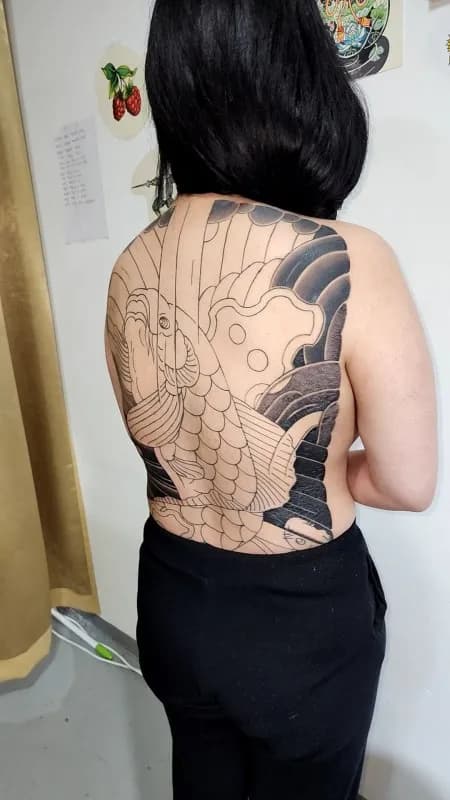 대구타투, 대구이레즈미, 대구잉어타투, 잉어이레즈미, 대구커버업, 대구커버업잘하는곳, 대구타투잘하는곳, 대구이레즈미잘하는곳. - 1