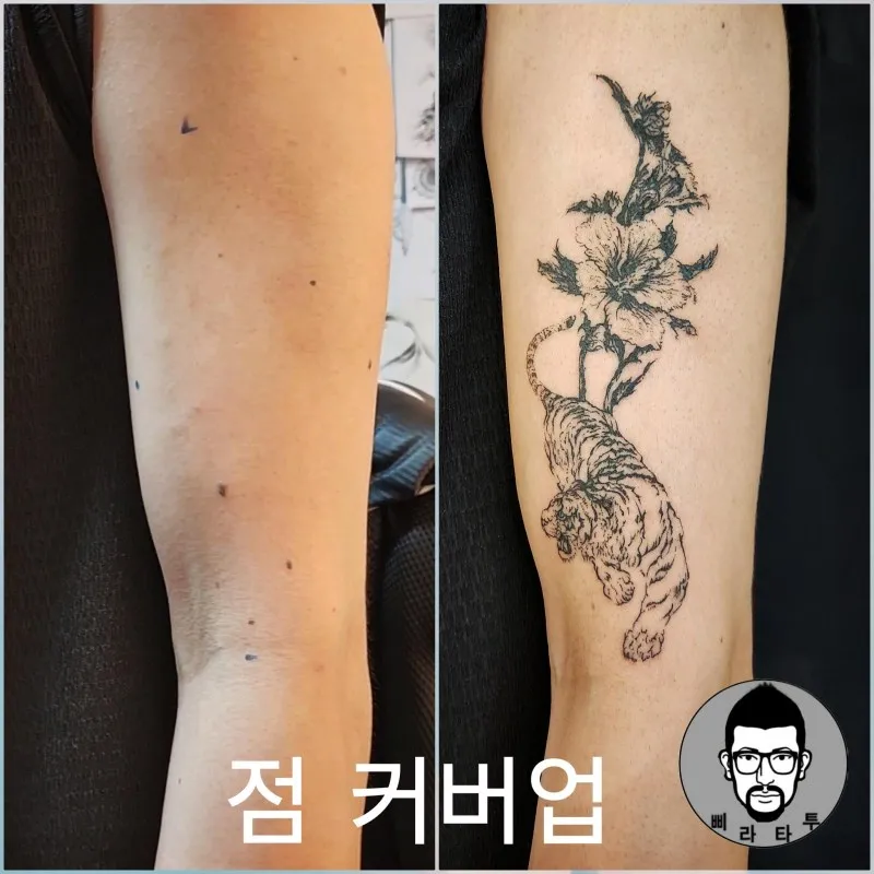 호랑이와 무궁화(점커버업)