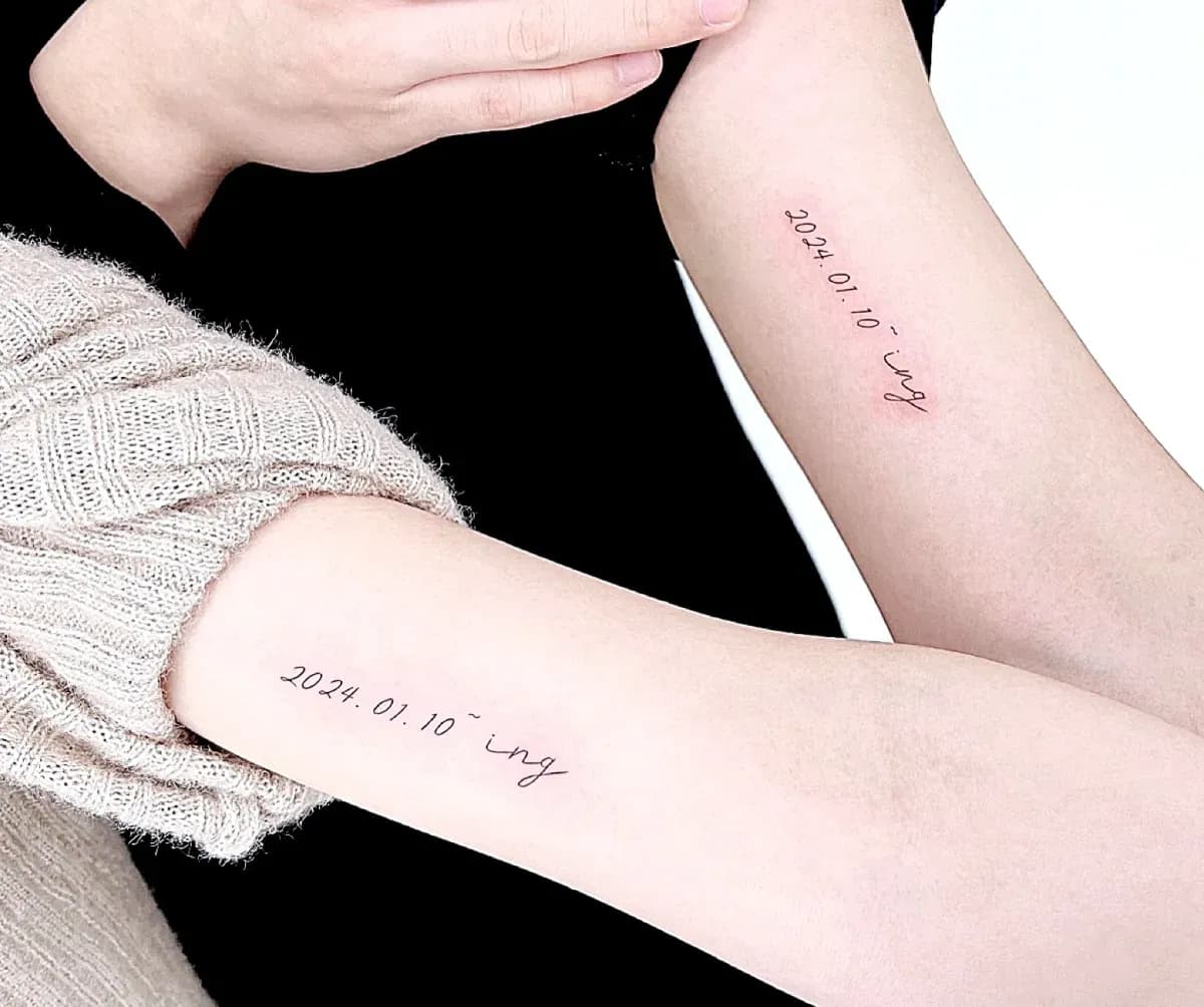 인천타투 주안타투 커플타투 기념일타투 - 1