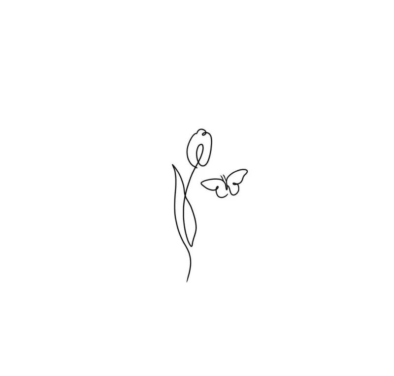 튤립타투,꽃타투,나비타투 - 1