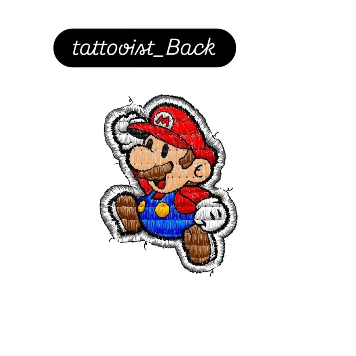 슈퍼마리오 자수타투 - 1